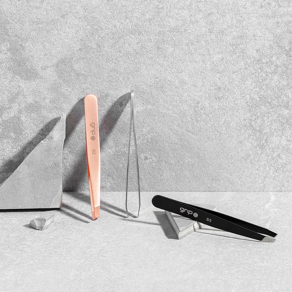 GRIP® Tweezer Claw Slanted Tip Stainless Steel