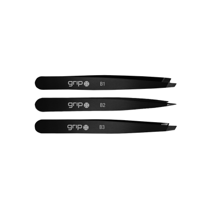 GRIP® Precision Tweezer 3-Pack- Matte Black