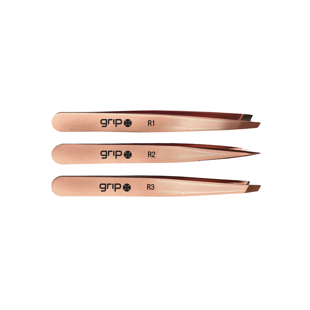 GRIP® Precision Tweezer 3-Pack- Rose Gold
