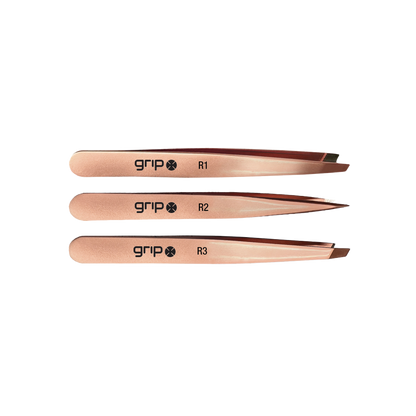 GRIP® Precision Tweezer 3-Pack- Rose Gold
