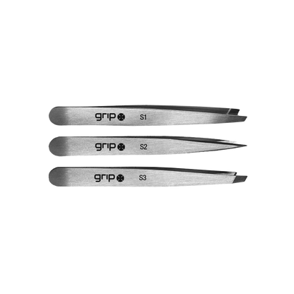 GRIP® Precision Tweezer 3-Pack - Stainless Steel