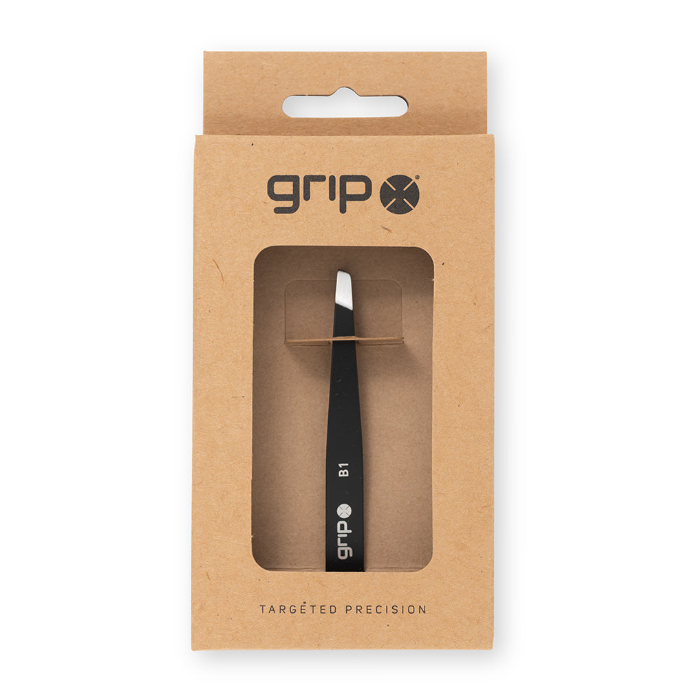 GRIP® Tweezer Slanted Tip Matte Black MB1