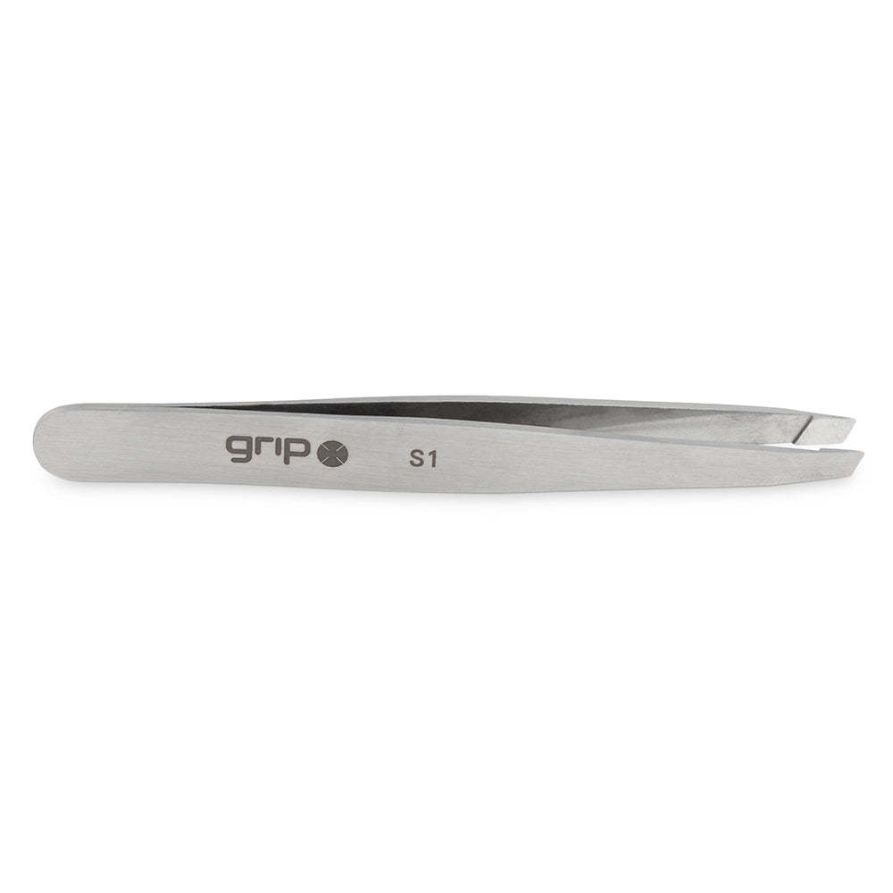 GRIP® Tweezer Slanted Tip Stainless Steel