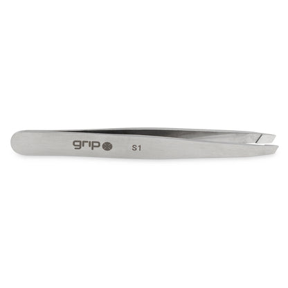 GRIP® Tweezer Slanted Tip Stainless Steel