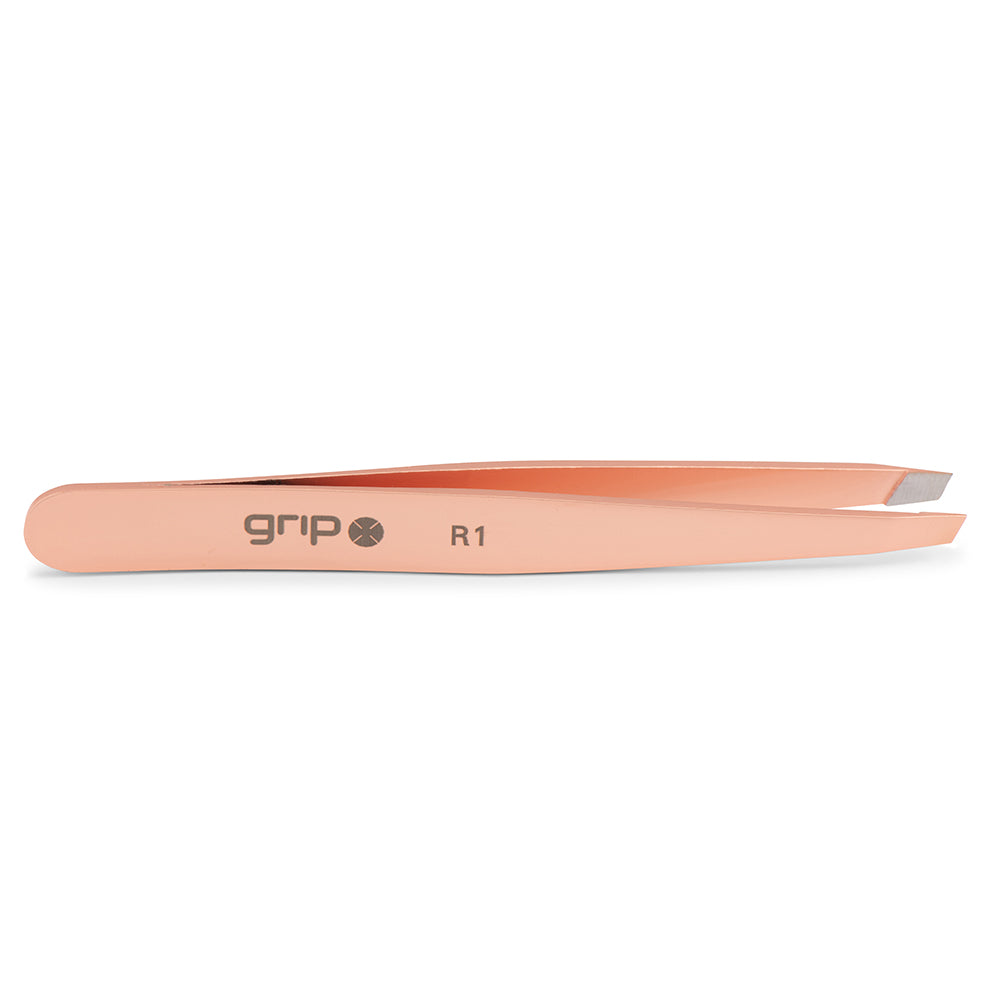 GRIP® Tweezer Slanted Tip Rose Gold R1